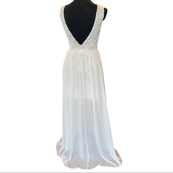 Lulu’s Make Way for Wonderful Off White Lace Maxi Dress - Picture 10 of 16